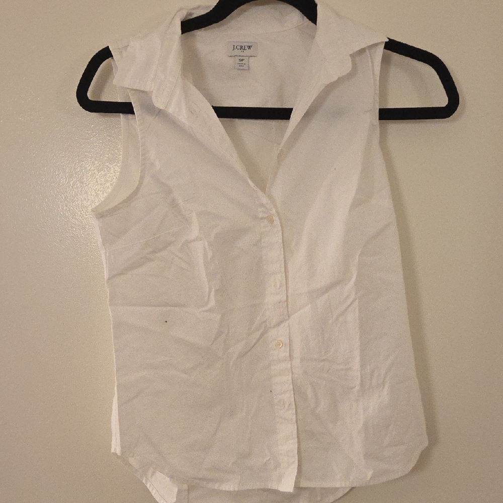 J. Crew Women's White Button Down Shirt